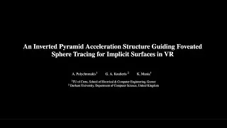 An Inverted Pyramid Acceleration Structure Guiding Foveated Sphere Tracing for Implicit SurfacesinVR