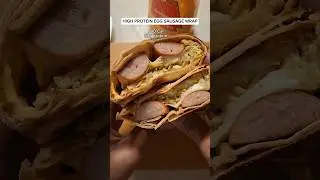 EASY HIGH PROTEIN EGG SAUSAGE WRAPS FOR WEIGHT GAIN #highprotein #highproteinrecipes #breakfast