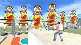 Franklin Saving His House From Zombie Squid Game Doll In Indian Bike Driving 3D