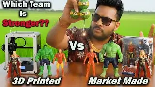 3D Printed vs. Market Made Avengers: Who Survives the Firecracker? 🔥Crazy Experiment