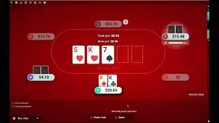 K8 Not Suited -Win! Double-Up!!! Bovada Poker Texas Holde'm Poker No Limit Cash Game