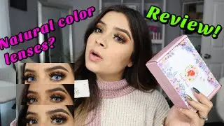 Lenses Review! Topsface Color contacts (Gray, Blue, Olive Green) on brown eyes