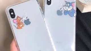 Cartoon Funny Cat Mouse Case for iPhone X XR Xs Max 8 7 6 6s Plus Case Ultra Slim Fit Soft Silicone