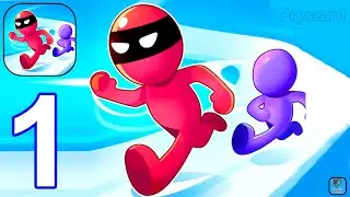 Crazy Run 3D - Gem Party - Gameplay Walkthrough Part 1 Tutorial Levels 1-12 (iOS,Android)