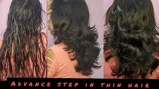 Advance step hair cutting || पतले बाल में कौन सा हेयर कट करे ||  easy s hair cut in thin hair