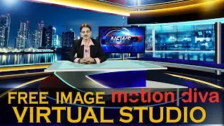 Free Image Virtual Set Template tv studio news