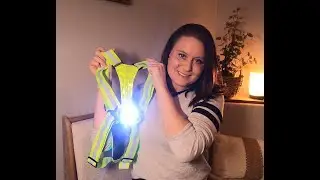 LED Reflective Running Vest,3 Lights High Visibility Reflective Running Gear,USB Rechargeable Light