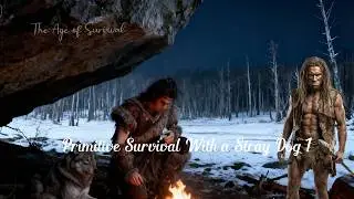 Primitive Survival With a Stray Dog 1 | The Age of Survival# Primitive Survival #Stone Age Skills