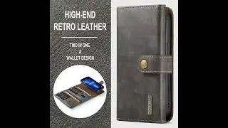 DG.MING iPhone 13 Pro Wallet Case Gray
