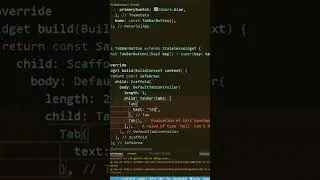 Tabs using Tabbar widget - Flutter #shorts