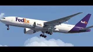 FedEx Airlines Boeing 777F Beautiful Weather Landing