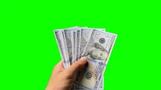 Counting Money Dollars Green screen background Video Footage HD