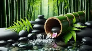 Soothing Piano & Water Sounds for Peaceful Sleep🎋Soothing Sleep Music