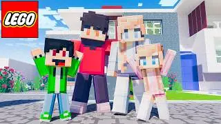 Trapping My Family in a LEGO WORLD in Minecraft!