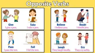 Master 120 Opposite Verbs in English with Easy Examples | Learn English for Kids | Opposite Verbs