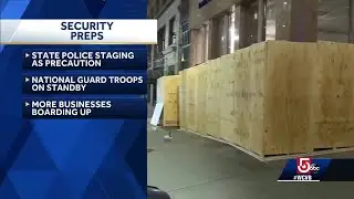 Boston businesses board up ahead of planned demonstrations