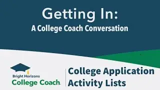 College Application Activity Lists (#GettingInPodcast / 08-15-24 / Segment 3)
