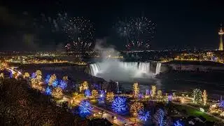 ❄️ Snowy Night Christmas Ambience 2026 | Relaxing Winter Sounds | Niagara Fall