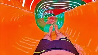 Dueling Speed Water Slide at Aquapark Mavka