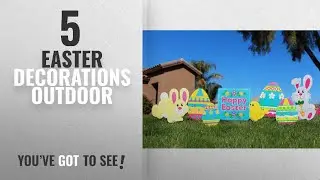 Top 10 Easter Decorations Outdoor [2018]: Joyin Toy 8 Pieces Easter Yard Signs Decorations Outdoor
