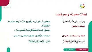 اللغة العربية 10 - فصل 2 | جدار الضم والتوسع (1)