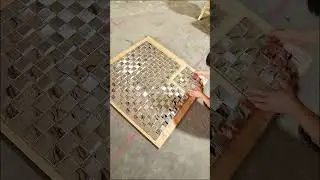 3D Silver Checkerboard Pattern Mosaic Tiles in Stainless Steel