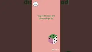 🎲✨ Секрет кубиков &mdash; противоположности всегда дают 7! | #Samathics #shorts