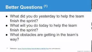 5 Minute Agile :: The Daily Standup 3 Questions :: Version 1.0