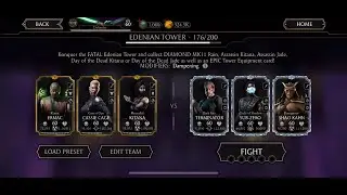 Mk Mobile. Fatal Edenian Tower Battle 175-179 gameplay,,,