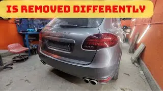 Porsche Cayenne GTS 2014 rear bumper remove
