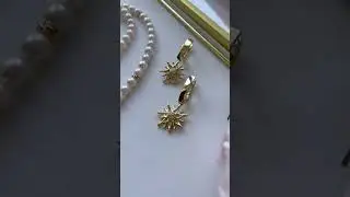 Набор из жемчуга с солнцем #handmadejewelry #handmade #jewelry