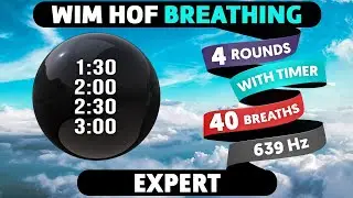 Expert Wim Hof Guided Breathing | 4 Rounds - 40 Breaths | 639hz #SatoriFlow #WimHofBreathing