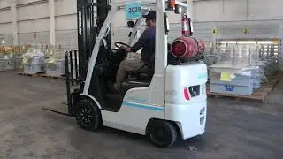 Cómo Operar o Manejar Montacargas Hombre Sentado Marca UNICARRIERS MCP1F2A20LV GAS LP de 4000 Libras
