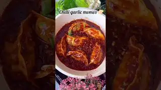 Chilli Garlic Momos 🥟 #youtubeshorts #shortvideo #momos #momosrecipe #youtubeshortschillimomos