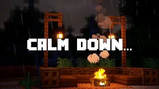 your at peace here… (minecraft music w/rain & thunder)