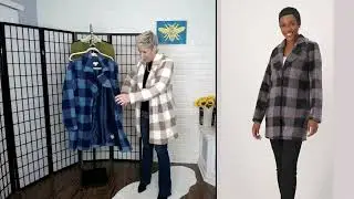 Joan Rivers Buffalo Check Sherpa Teddy Coat on QVC