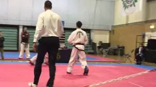 ITF Taekwondo sparring Carl Davis (Vale TKD)