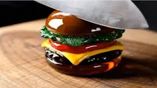 Cutting Glass Meals! 🍔 What should I do next? #asmrsounds #asmr #satisfying