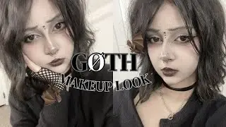 Trying Goth Makeup for the First Time | Easy, Beginner-Friendly | Tutorial