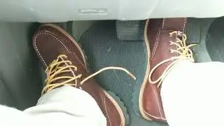 Driving Wearing My New Red Wing Heritage 8146 Moc Toe, Lug Sole Boots