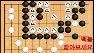 바둑 묘수 사활 - 정말 실수 많이 합니다. 백을 잡아보세요