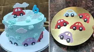 How To Make Car Cake Design | Car Theme Cake Design | Baby Birthday Best Car Cake Design