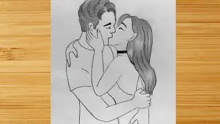 How to draw Sweet Couple kiss // kiss girl with boy // Drawing Couple