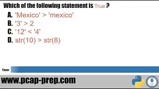 Python PCAP certification - Practice Tests. Sample Question #9. www.pcap-prep.com