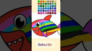 satisfying colouring video #satisfying #coloringbook #kids colouring #fish colouring video #fish🐦