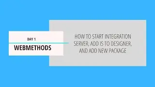 SoftwareAG webMethods 10.x: How to Start Integration Server, Adding Package for the First Time