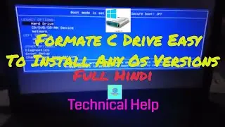 Formate C Drive Any Os On Shortcart Key  In Hindi Tutorial!!How to Formate C drive??