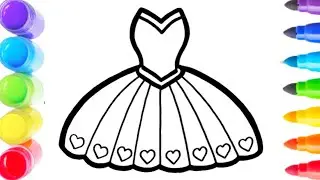 Beautiful Dress 👗 Drawing, Painting & Coloring For Kids and Toddlers_ Child art