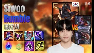Siwoo Top Rumble vs Aurora lol KR solo rank Full Game 15.24 | 시우 럼블 vs 오로라