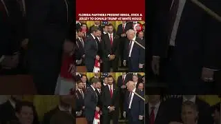 Florida Panthers Present Rings, Stick & Jersey to Donald Trump at White House